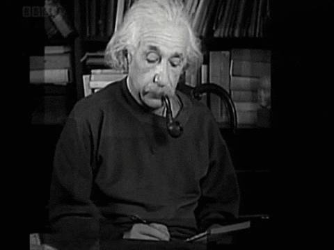 Albert Einstein Smokes GIF