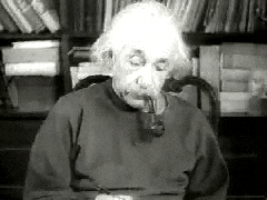 Albert Einstein Smoking Pipe GIF