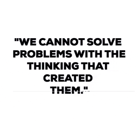 Albert Einstein We Cannot Solve Problems GIF