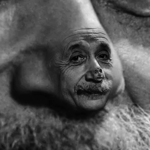 Albert Einstein with Bear Nose