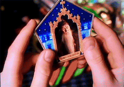Albus Dumbledore Chocolate Frog Card GIF
