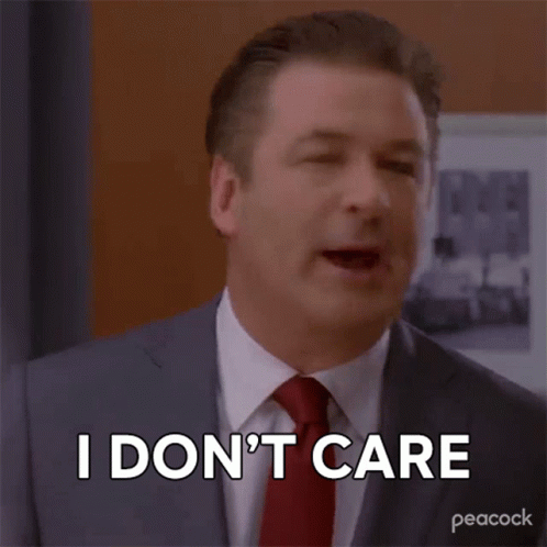 Alec Baldwin I Don't Care GIF