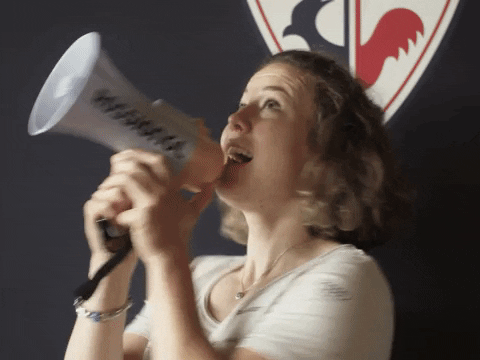 Alert Attention Please Megaphone Girl GIF
