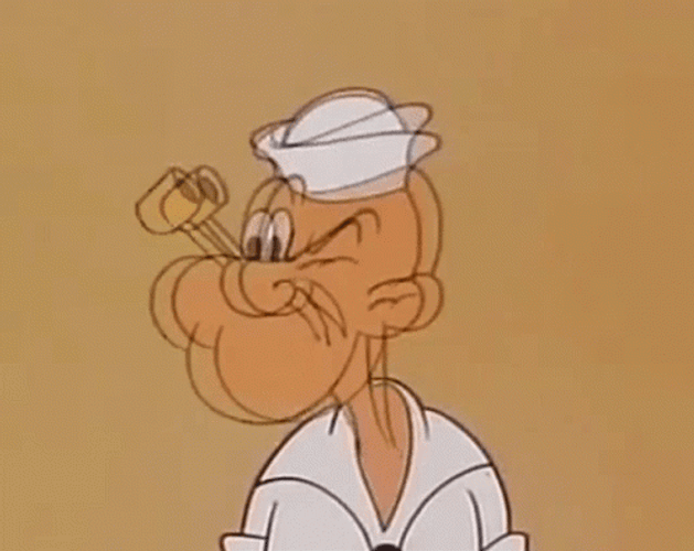 Alert Popeye Looking GIF