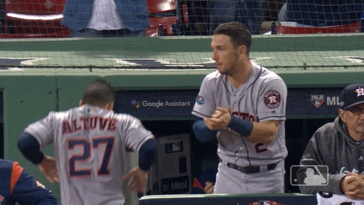 Alex Bregman Clapping On Sideline GIF