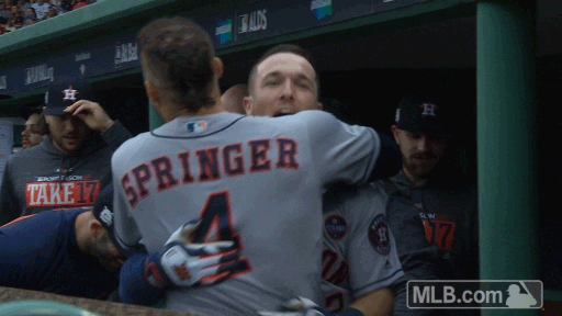 Alex Bregman Energetic Flipping Out GIF