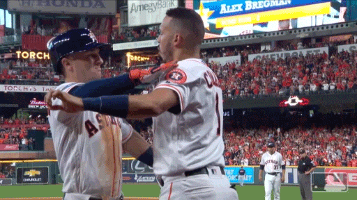 Alex Bregman Happy Chest Bump GIF