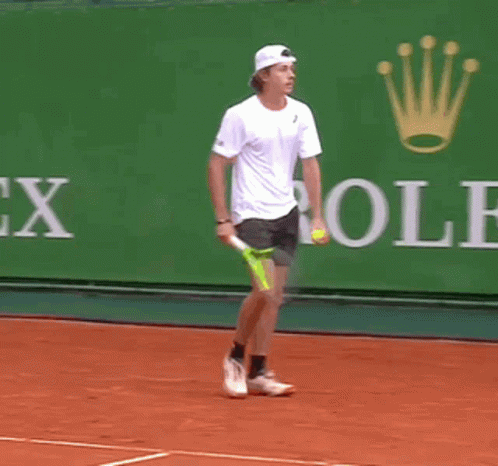 Alex Deminaur Tennis Court Rolex Logo GIF