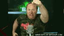 Alex Jones Fighting Demonstration GIF