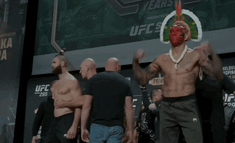 Alex Pereira Traditional Headdress Flex GIF