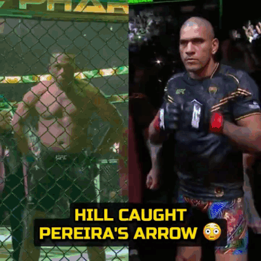Alex Pereira Versus Hill Caught Arrow GIF