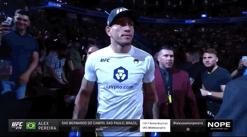 Alex Pereira Walking Entrance GIF