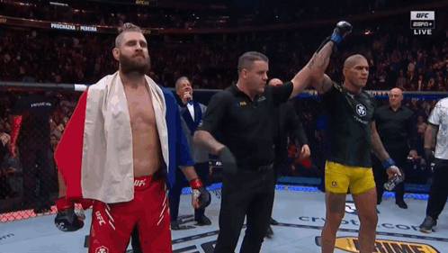 Alex Pereira Wearing His Winning Belt GIF