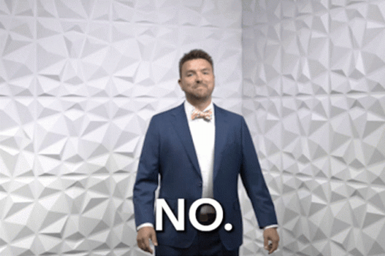 Alex Young No Thank You Gesture GIF