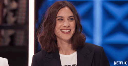 Alexa Chung Happy Smile GIF