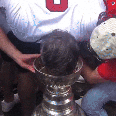 Alexander Ovechkin Drinking From Stanley Cup GIF