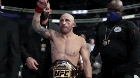 Alexander Volkanovski Wearing Championship Belt GIF