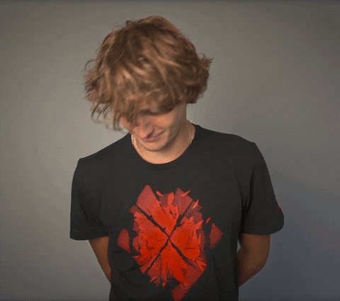 Alexander Zverev Hair Flip GIF
