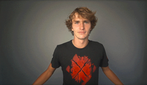 Alexander Zverev Opening Arms GIF