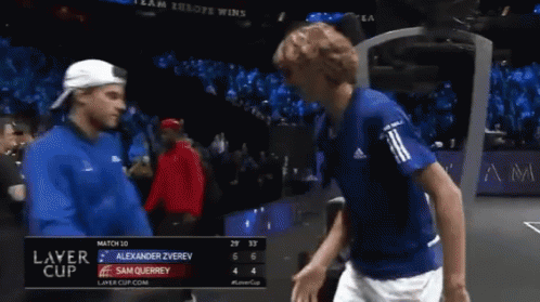 Alexander Zverev Shakes Hand With A Lot GIF