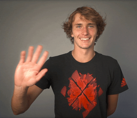 Alexander Zverev Waving Good Bye GIF