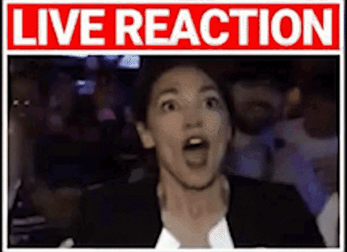 Alexandria Cortez Live Shocked Reaction GIF