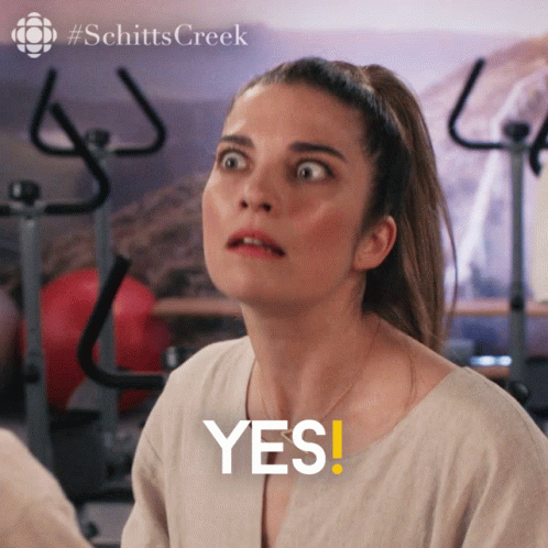 Alexis Rose Says Yes GIF