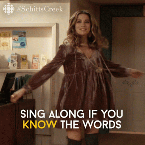 Alexis Rose Sing Along GIF
