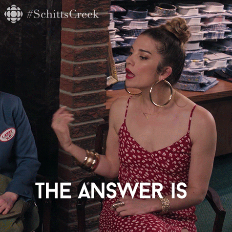 Alexis Rose The Answer Is Schitts Creek GIF