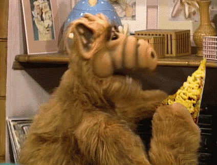 Alf Eating Pizza Pie GIF