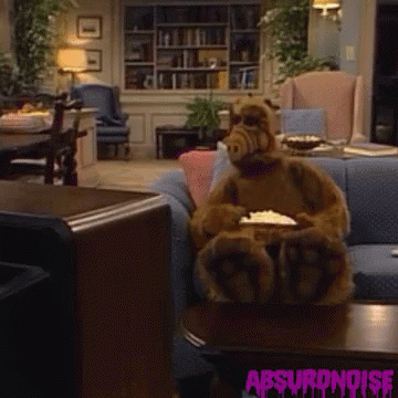 Alf Eating Popcorn GIF
