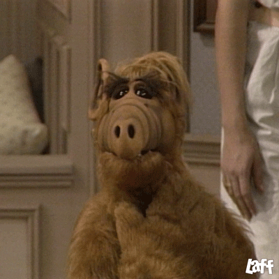 Alf Introduce Self While Gulp GIF