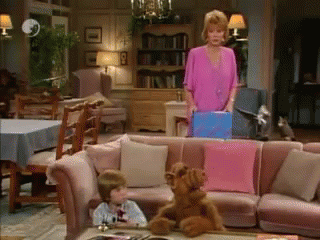 Alf Laughing Slap Table GIF