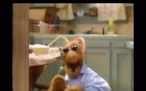 Alf Singing On Microphone GIF