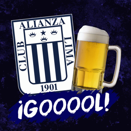 Alianza Lima Logo With Beer Mug GIF