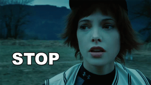 Alice Cullen Says Stop GIF
