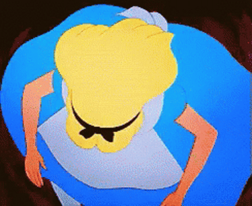Alice Fox Face Fall Down In Rabbit Hole GIF