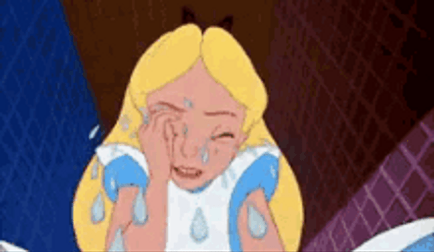 Alice in Wonderland Crying GIF