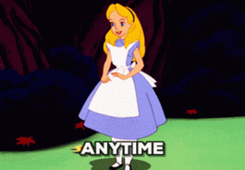 Alice in Wonderland Dancing Anytime