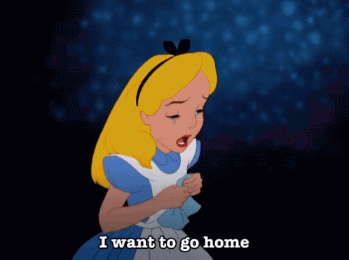 Alice In Wonderland I Wanna Go Home GIF
