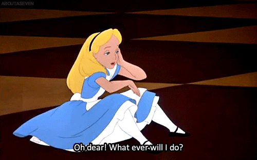 Alice In Wonderland In Despair GIF
