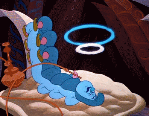 Alice In Wonderland Relaxing Caterpillar GIF