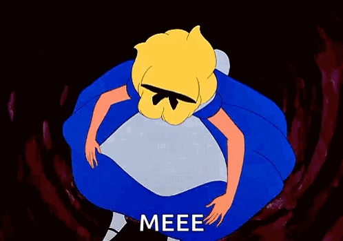 Alice Me Fall Down In Rabbit Hole GIF