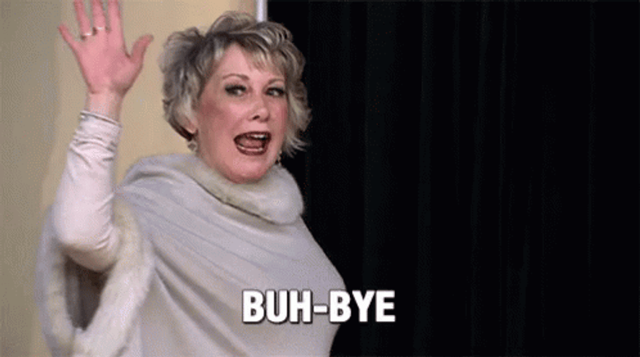 Alice Meadows Turning Around Buh Bye GIF
