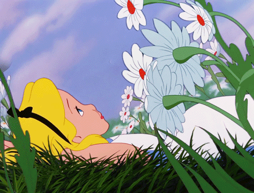 Alice With Spring Flowers GIF