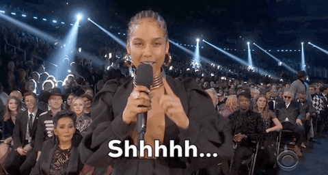 Alicia Keys Shhhh In A Concert GIF