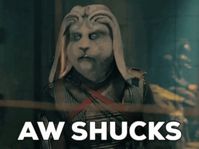 Alien Aww Shucks GIF
