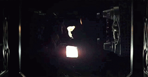 Alien Chestburster Smooth Phallic Head Flame Thrower GIF