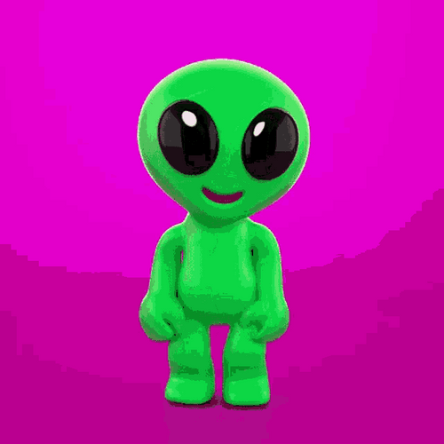 Alien Dance Pink Green GIF