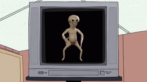 Alien Dancing Tv Screen GIF